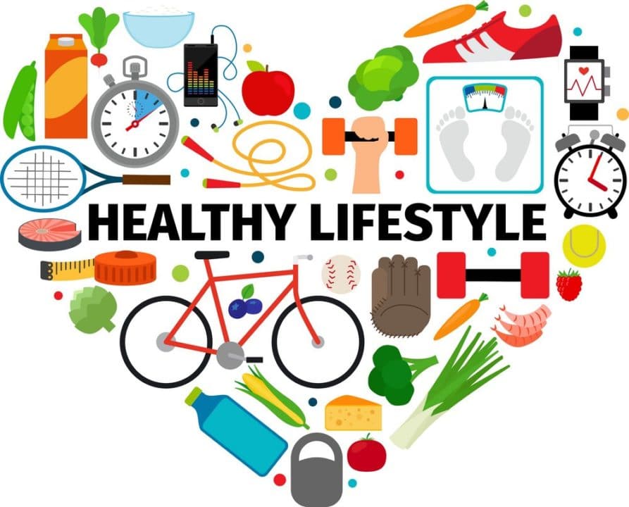 Healthy Living image in shape of a heart